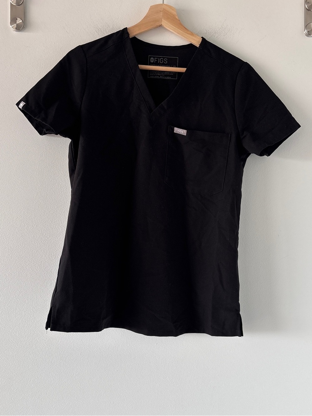 Figs Black Catarina One Pocket Scrub Top